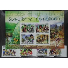 BOY SCOUTS FLORES SERIE COMPLETA + HOJA BLOQUE NUEVAS MINT RARA